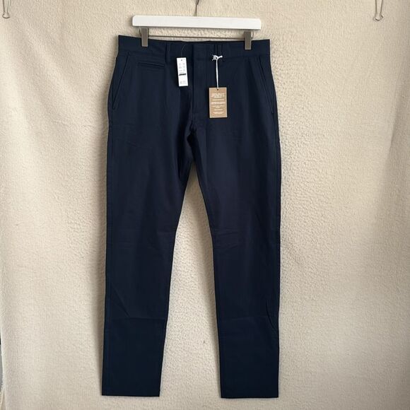 J Crew 484 Slim-fit tech pant mens‎ Size 32 x 34 Navy Blue - Picture 2 of 8